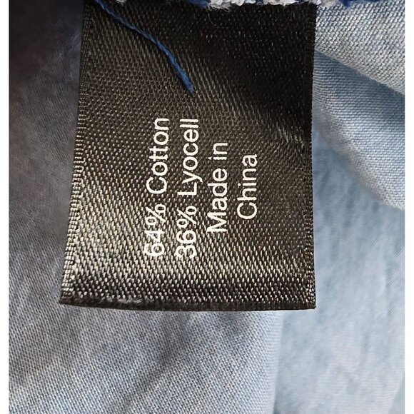 Chambray Blue Flutter Sleeve Dress boho cottagecore afternoon picnic chic - Picture 8 of 8